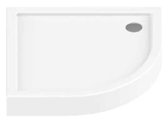 New Trendy Columbus Brodzik Zintegrowany Półokrągły Biały 90x90 cm (B-0103)
